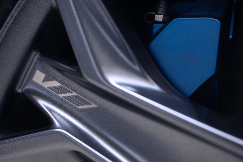 Close-up of the 2026 OPTIQ-V Brembo Performance Front Brakes | Dellenbach Cadillac in FORT COLLINS CO